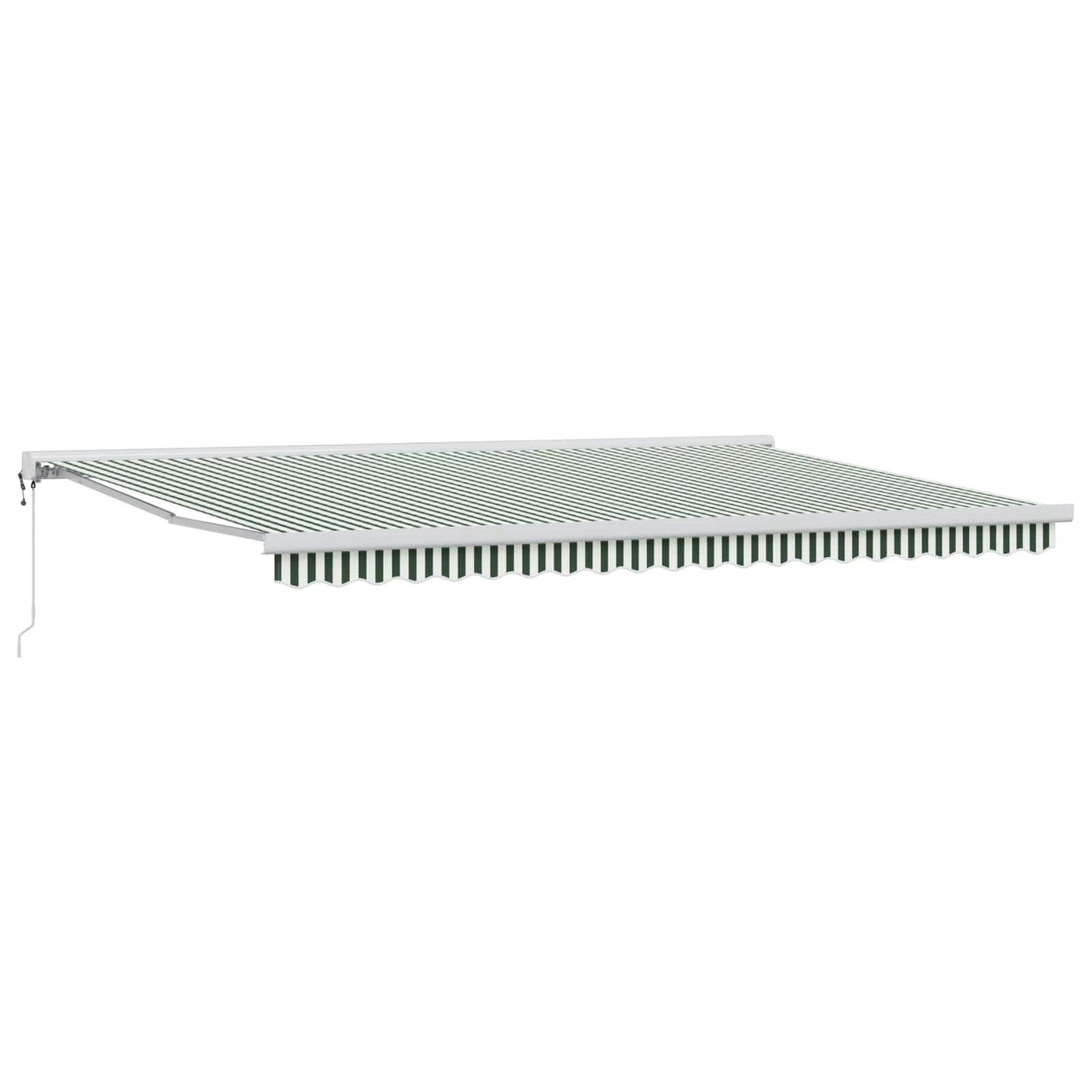 vidaXL Auvent rétractable vert et blanc 500 × 300 cm tissu, métal