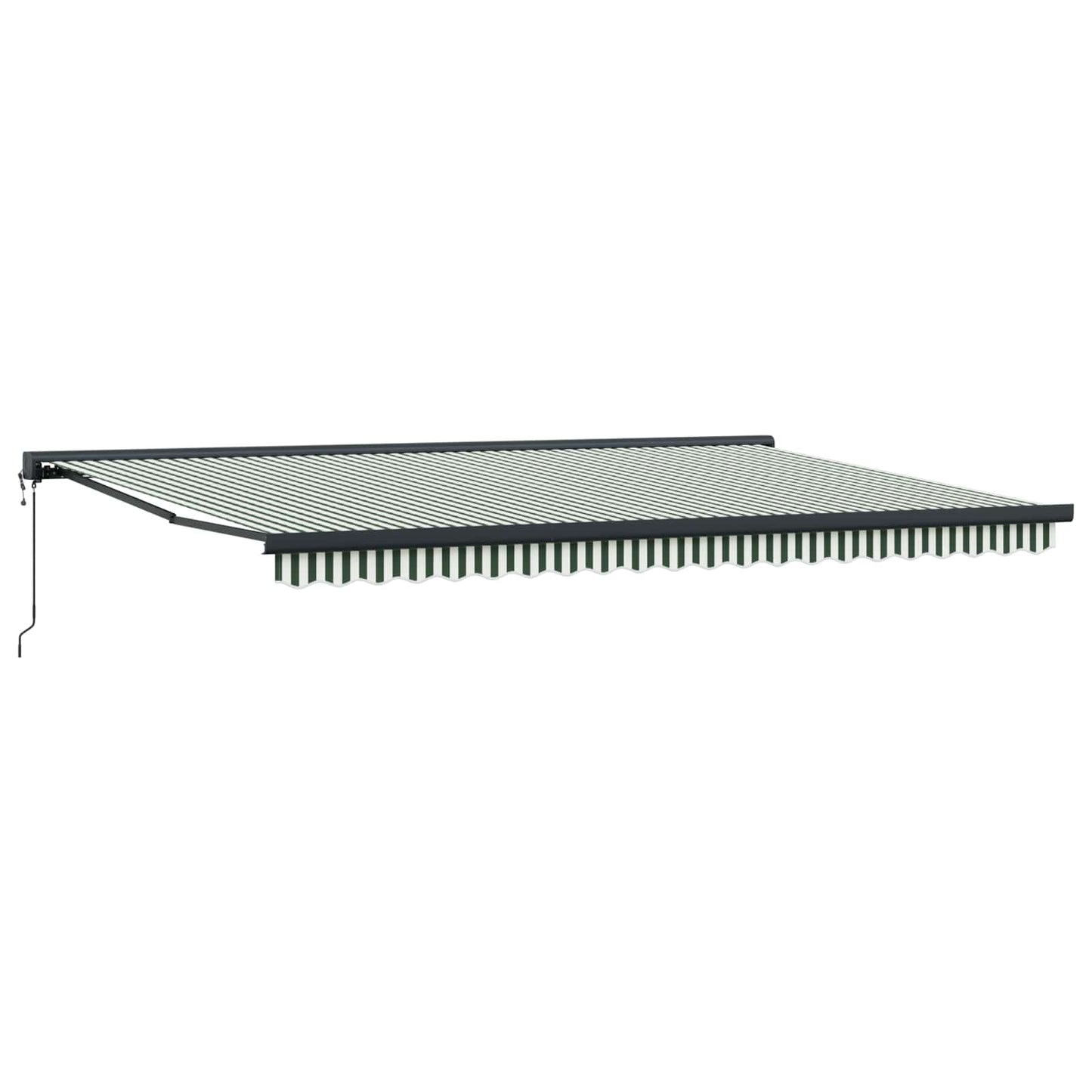 vidaXL Auvent rétractable vert et blanc 500 x 300 cm Tissu, Métal