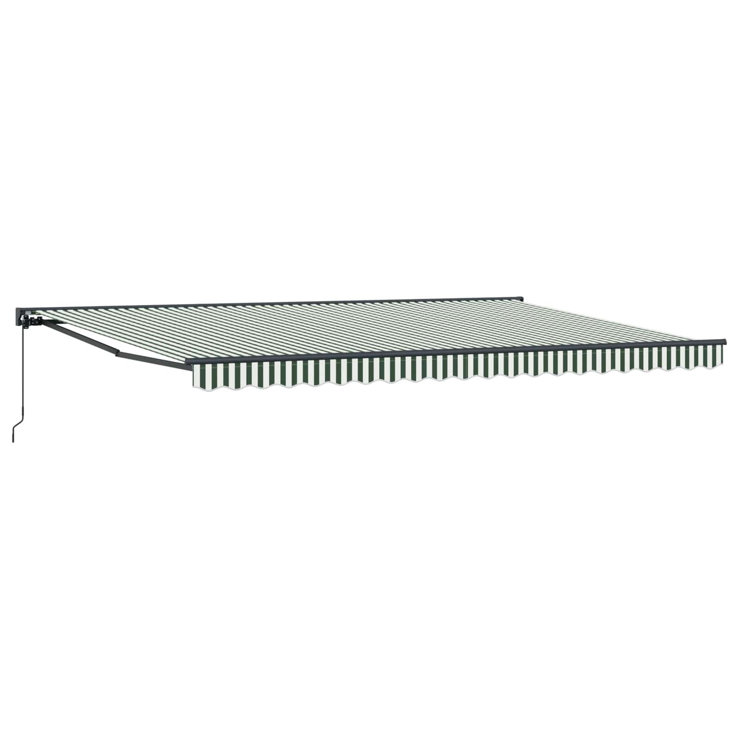 vidaXL Einziehbare Markise Grün und Weiß 500x300 cm Stoff