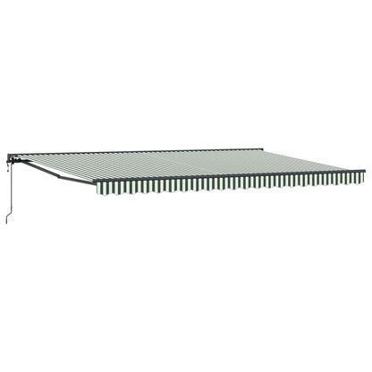 vidaXL Einziehbare Markise Grün und Weiß 500x300 cm Stoff