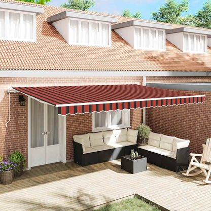 vidaXL Einziehbare Markise Orange und Braun 500 x 300 cm Stoff