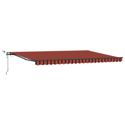 vidaXL Markisenstoff mit Orange und Braun 500 x 350 cm Polyester