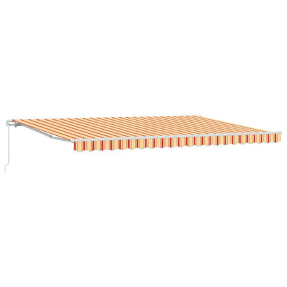 vidaXL Einziehbare Markise Gestreift Gelb und Orange 500 x 300 cm