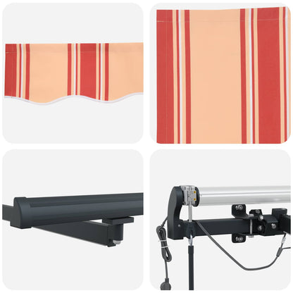 vidaXL Markisenstoff mit Gelb und Orange 500 x 350 cm Polyester