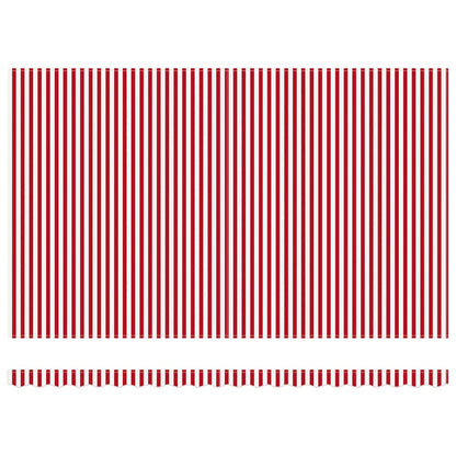 vidaXL Einziehbare Markise Rot und Weiß 500 x 350 cm Stoff und Stahl
