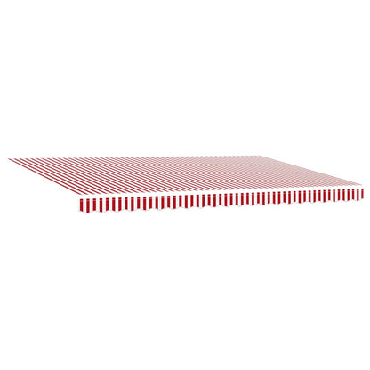 vidaXL Einziehbare Markise Rot und Weiß 500 x 350 cm Stoff