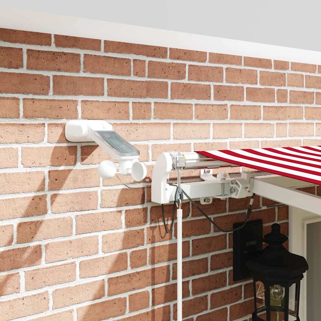 vidaXL Einziehbare Markise Rot und Weiß 500 x 350 cm