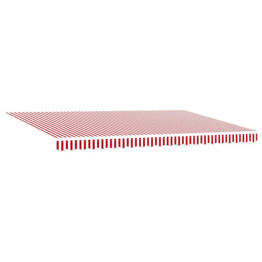 vidaXL Einziehbare Markise Rot und Weiß 500 x 350 cm