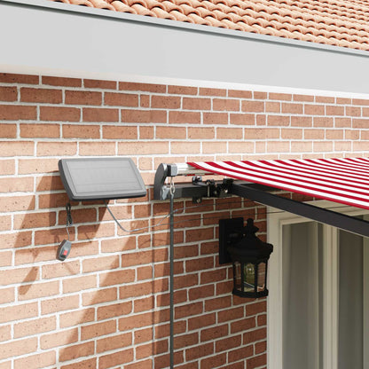 vidaXL Einziehbare Markise Rot und Weiß 500 x 350 cm Stoff