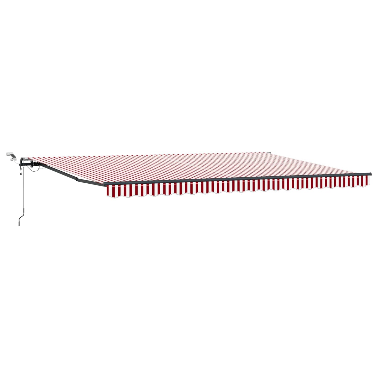vidaXL Markisenstoff mit Rot und Weiß 500 x 350 cm Polyester