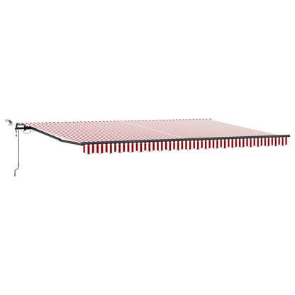 vidaXL Markisenstoff mit Rot und Weiß 500 x 350 cm Polyester