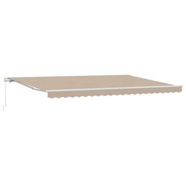 vidaXL Auvent rétractable Beige 500 x 300 cm Polyester et métal