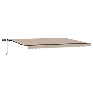 vidaXL Einziehbare Markise Beige 500 x 350 cm Stoff
