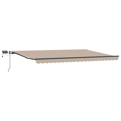 vidaXL Einziehbare Markise Beige 500 x 350 cm Stoff