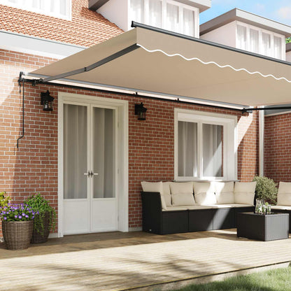 vidaXL Einziehbare Markise Beige 500 x 350 cm Stoff