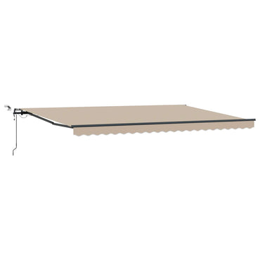 vidaXL Einziehbare Markise mit Beige 500 x 350 cm Stoff