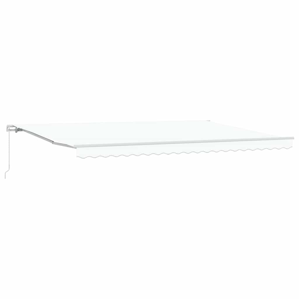 vidaXL Einziehbare Markise Weiß 500 x 300 cm Polyester und Metall