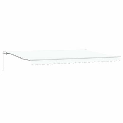 vidaXL Einziehbare Markise Weiß 500 x 300 cm Polyester und Metall