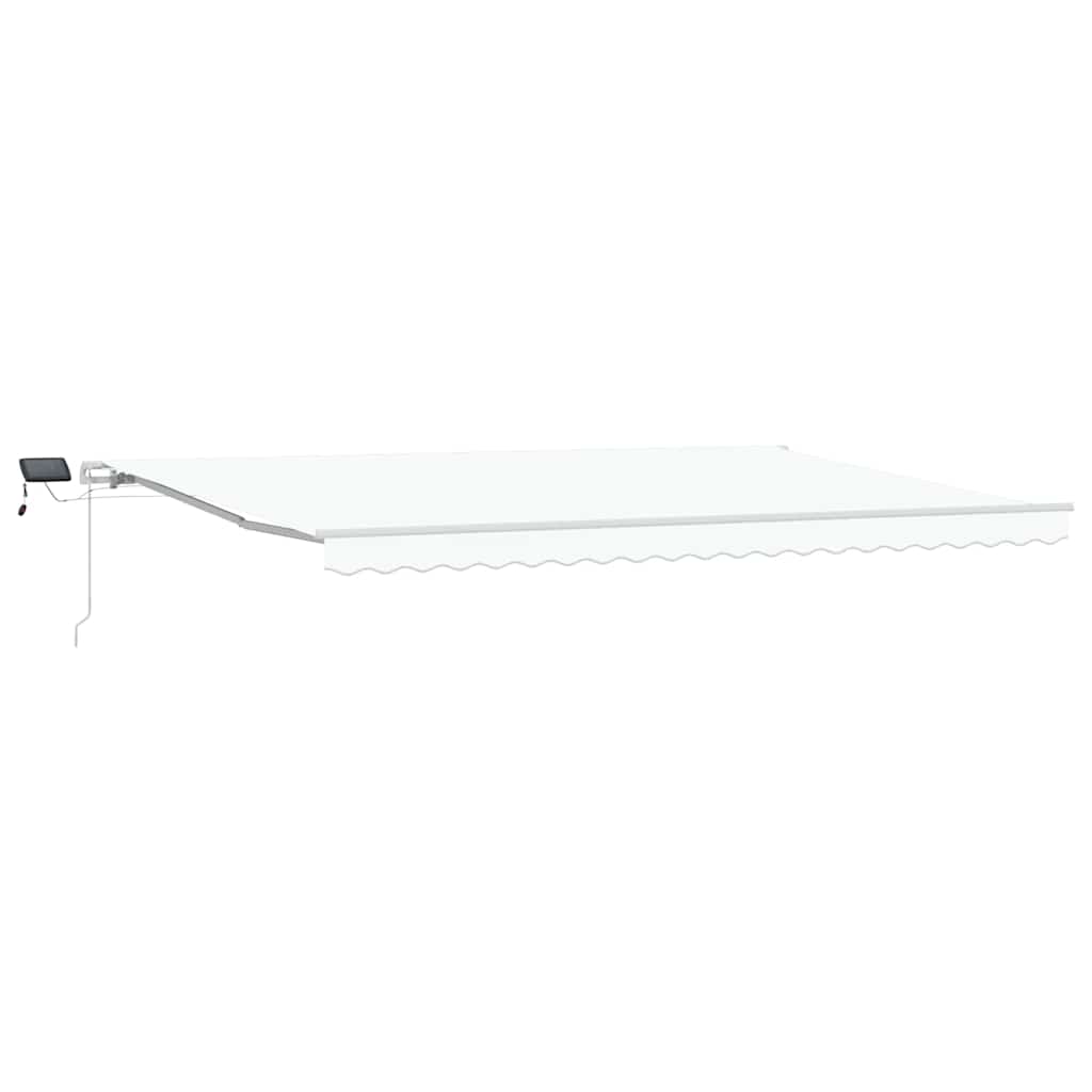 vidaXL Einziehbare Markise Weiß 500 x 350 cm Stoff und Stahl