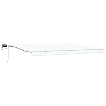 vidaXL Einziehbare Markise Weiß 500 x 350 cm Stoff und Stahl