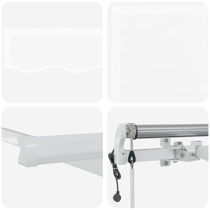 vidaXL Einziehbare Markise Weiß 500 x 350 cm Stoff