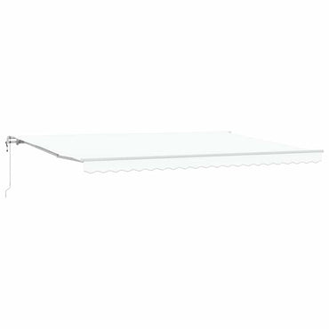 vidaXL Einziehbare Markise Weiß 500 x 350 cm Stoff