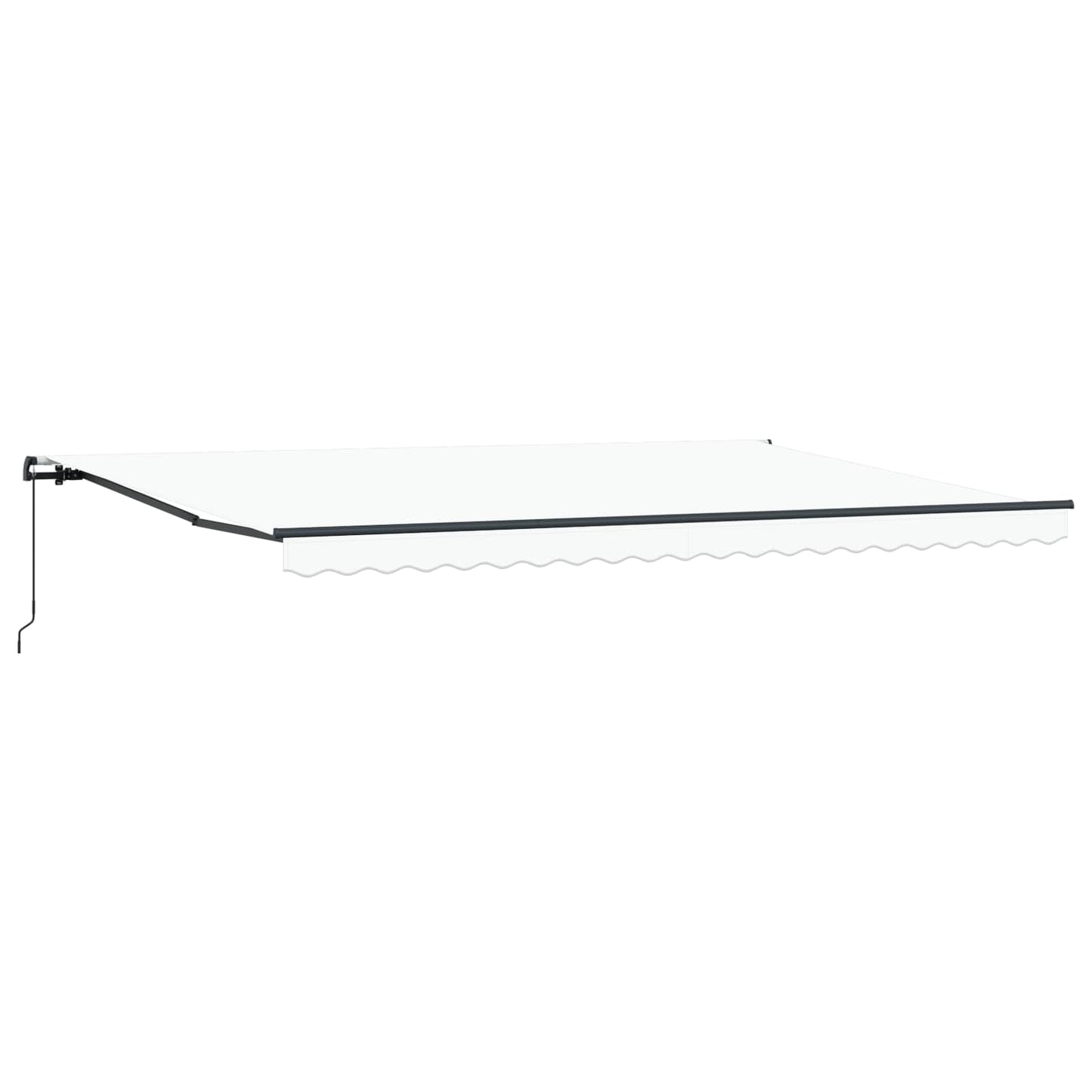 vidaXL Einziehbare Markise Weiß 500 x 350 cm Polyester und Stahl