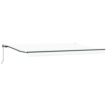 vidaXL Einziehbare Markise Weiß 500 x 350 cm Polyester und Stahl