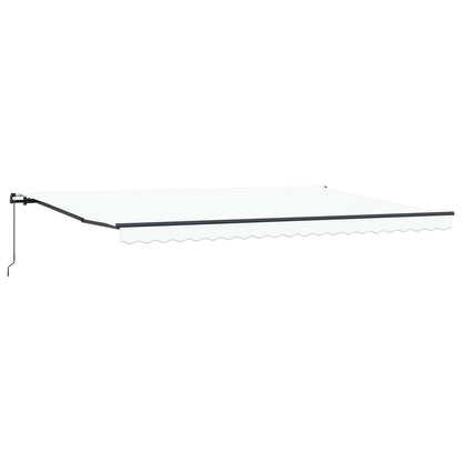 vidaXL Einziehbare Markise Weiß 500 x 350 cm Polyester und Stahl