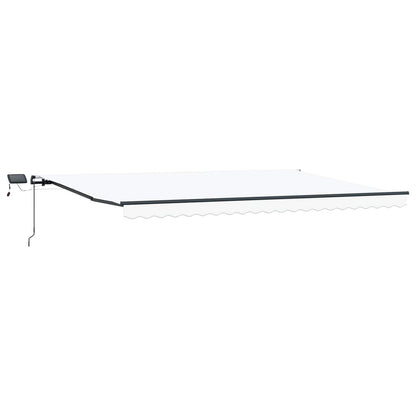 vidaXL Einziehbare Markise Weiß 500 x 350 cm Stoff