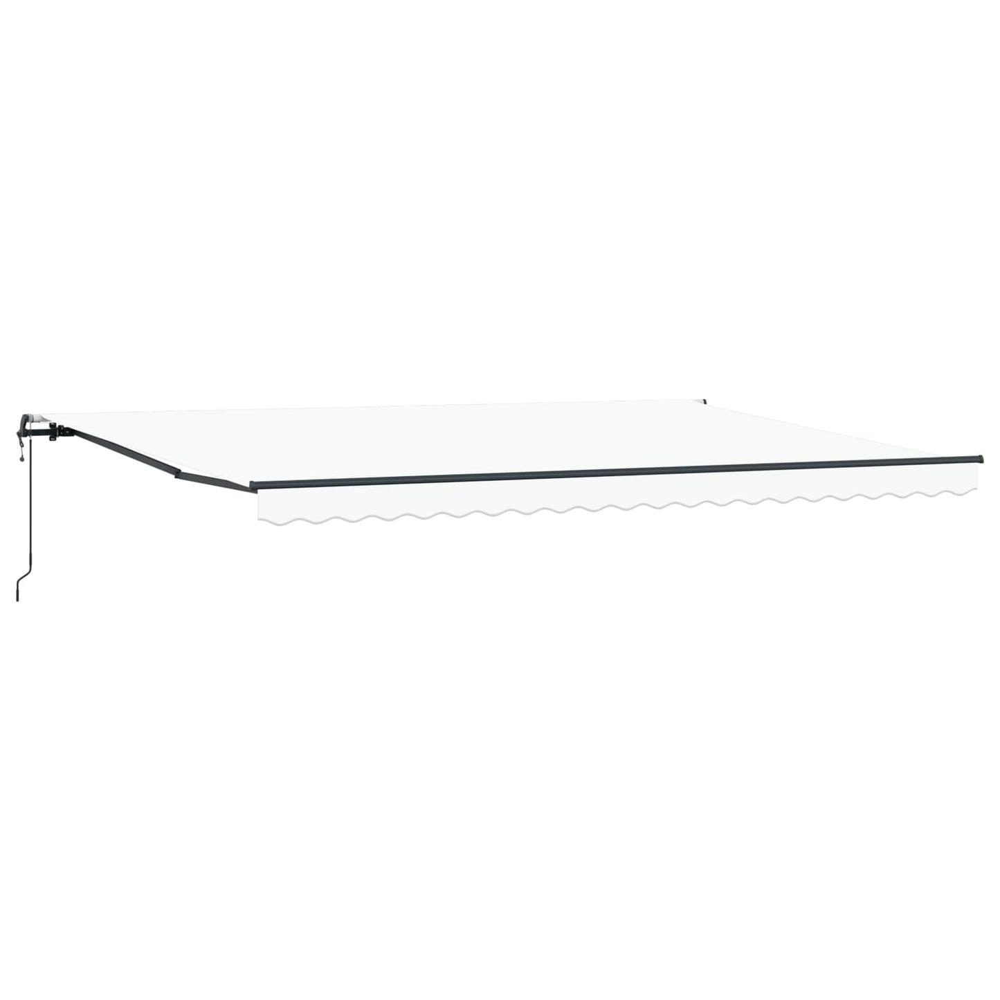 vidaXL Einziehbare Markise Weiß 500 x 350 cm Stoff und Aluminium