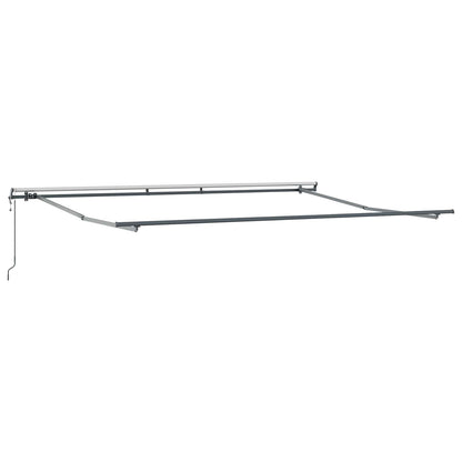 vidaXL Einziehbare Markise Weiß 500 x 350 cm Stoff und Aluminium