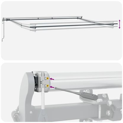 vidaXL Einziehbare Markise Weiß 500 x 350 cm Stoff und Aluminium