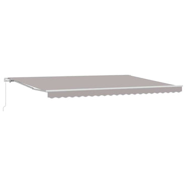 vidaXL Einziehbare Markise Hellgrau 500 x 300 cm Polyester und Metall