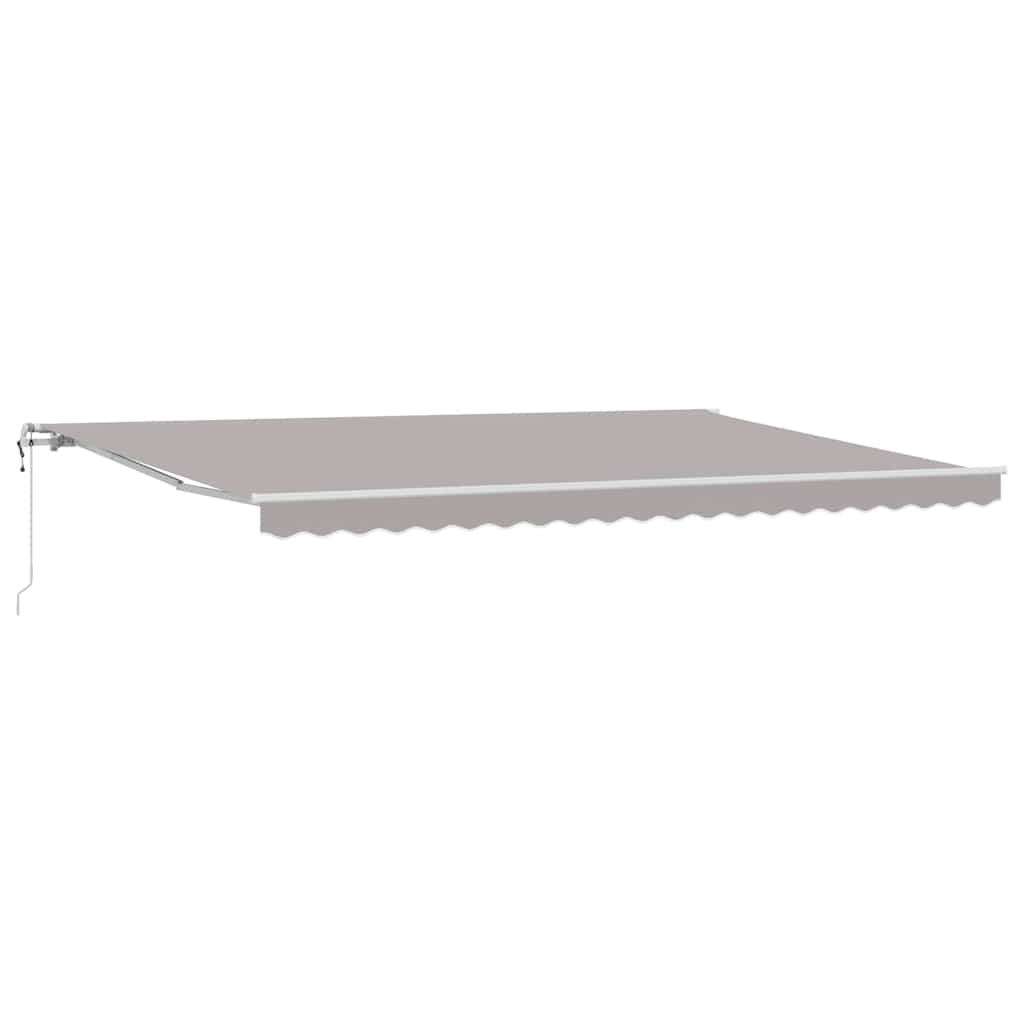 vidaXL Einziehbare Markise 500 x 350 cm Hellgrau