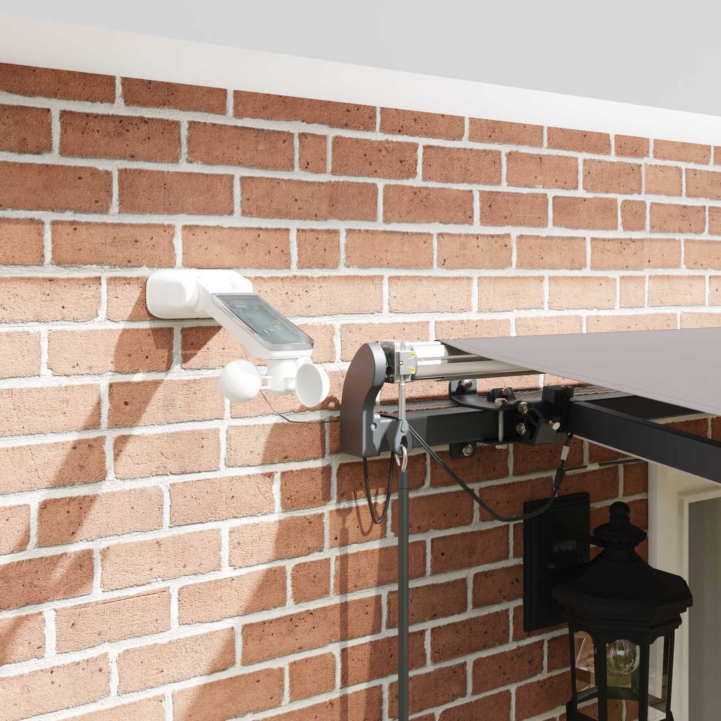 vidaXL Einziehbare Markise mit Hellgrau 500 x 350 cm Stoff