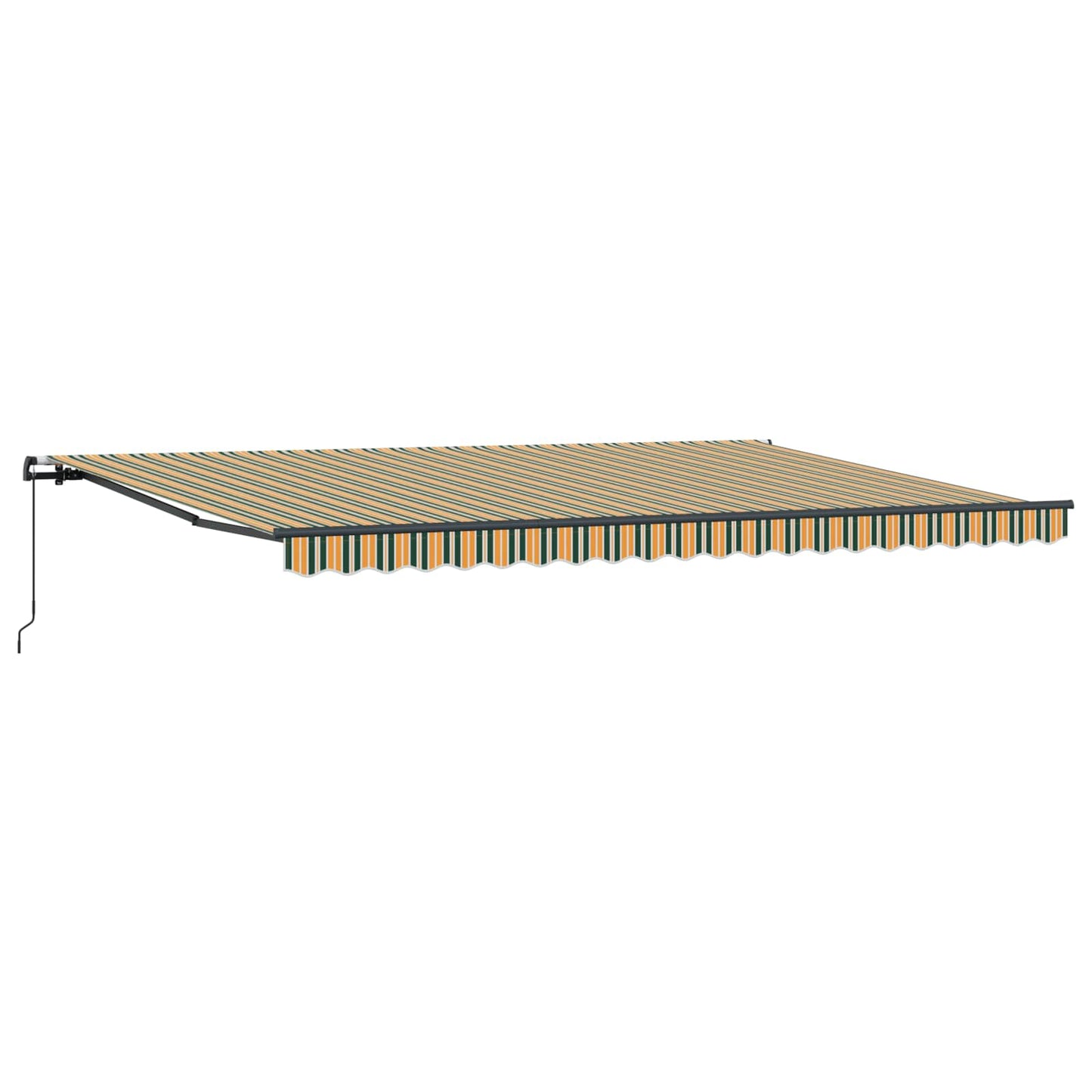vidaXL Einziehbare Markise Grün und Gelb 500 x 350 cm Stoff