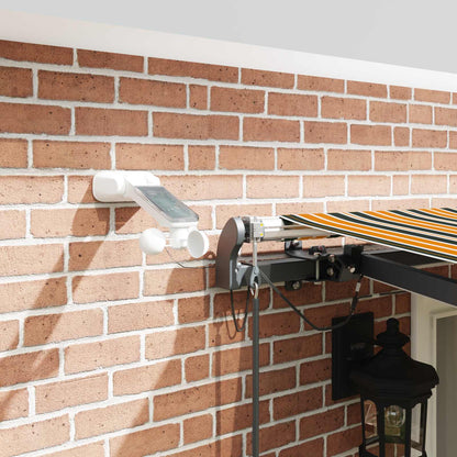vidaXL Einziehbare Markise mit Grün und Gelb 500 x 350 cm Stoff