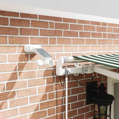 vidaXL Einziehbare Markise Grün und Weiß 500 x 350 cm Stoff und Metall