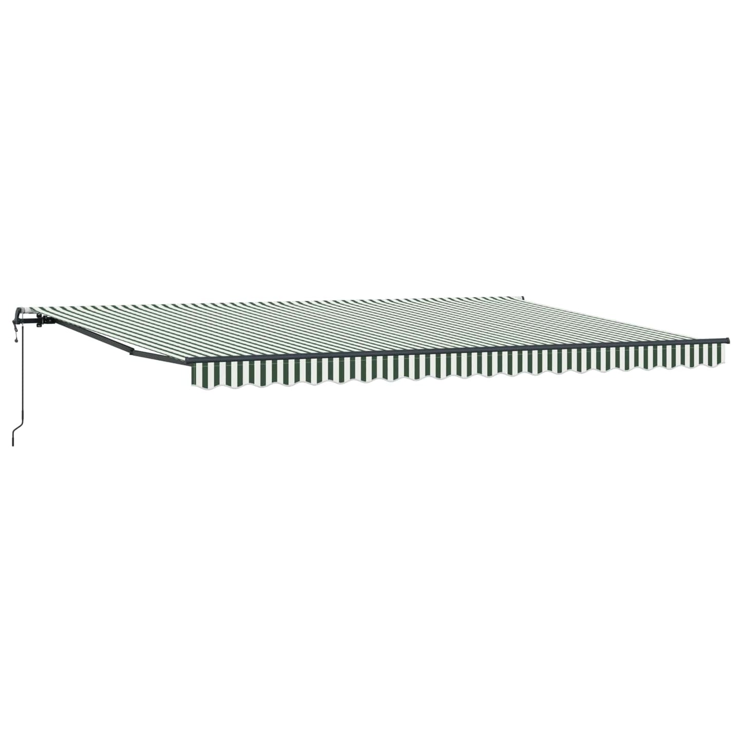 vidaXL Einziehbare Markise Grün und Weiß 500 x 350 cm Stoff