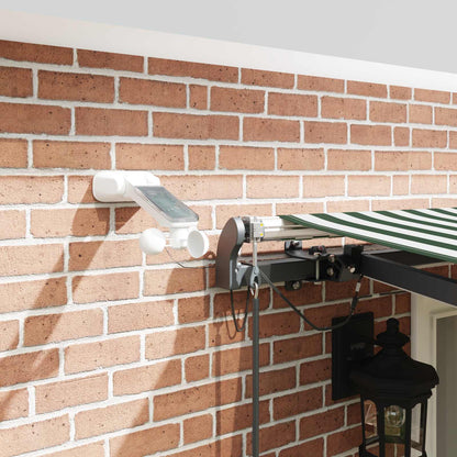vidaXL Einziehbare Markise mit Grün und Weiß 500 x 350 cm Stoff