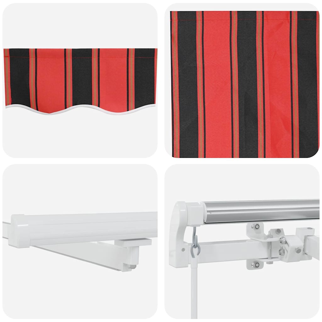 vidaXL Einziehbare Markise Orange und Braun 600 x 300 cm