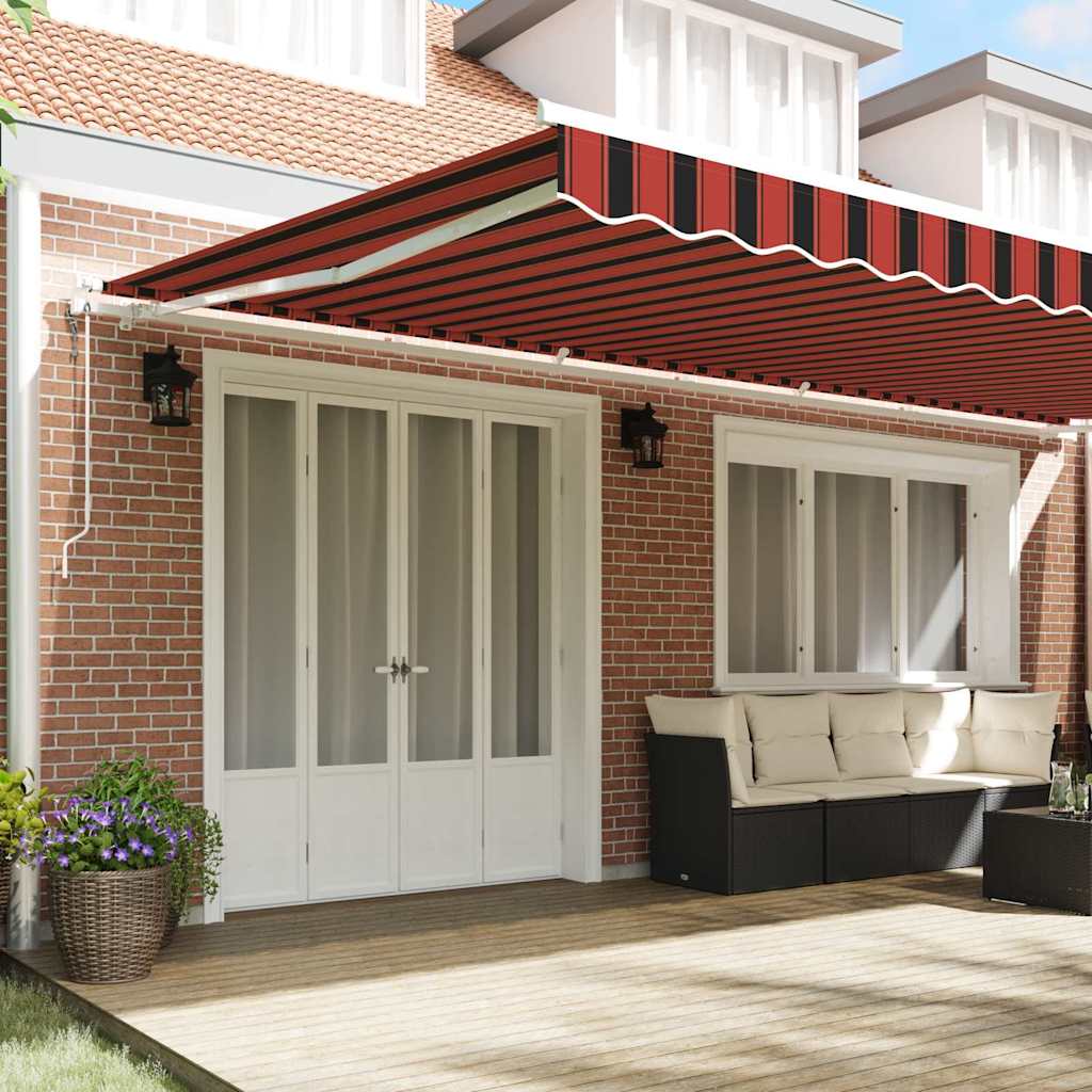vidaXL Einziehbare Markise Orange und Braun 600 x 300 cm Stoff