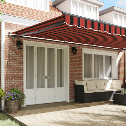 vidaXL Einziehbare Markise Orange und Braun 600 x 300 cm