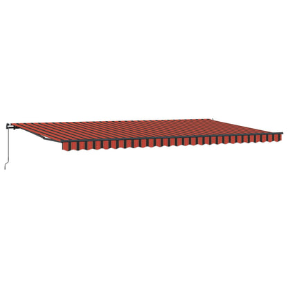 vidaXL Einziehbare Markise Orange und Braun 600 x 300 cm