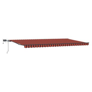 vidaXL Einziehbare Markise Orange und Braun 600 x 300 cm Stoff
