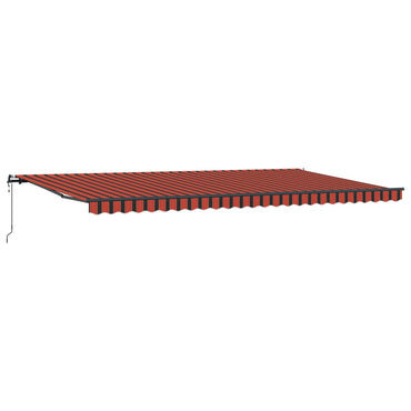 vidaXL Einziehbare Markise Orange und Braun 600 x 300 cm