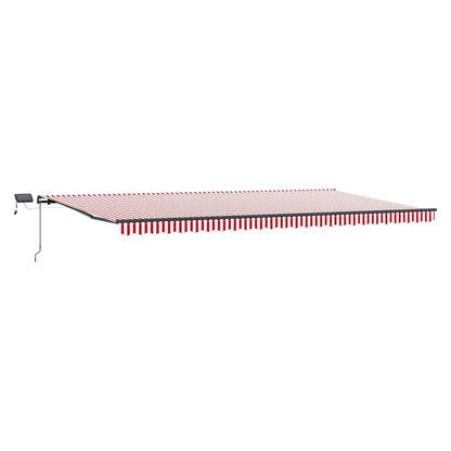 vidaXL Einziehbare Markise Rot und Weiß 600 x 300 cm Stoff