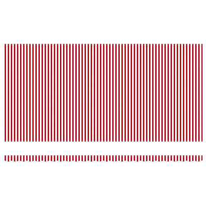 vidaXL Einziehbare Markise Rot und Weiß 600 x 300 cm Stoff