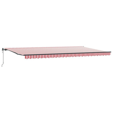 vidaXL Einziehbare Markise Rot und Weiß 600 x 300 cm